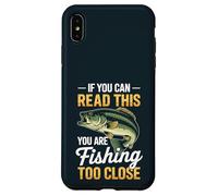 Retro If You Can Read This Fishing Too Close Funny Fisherman Case for iPhone XS Max