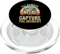 Retro I'll Always Capture The Moment Camera Photographer PopSockets PopGrip for MagSafe