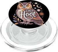 Retro I'm A Hoot Owl Bird Lover Funny Sarcastic Jokes PopSockets PopGrip for MagSafe