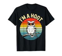 Retro I'm A Hoot Owl Bird Pun Sarcastic Funny Vintage Jokes T-Shirt