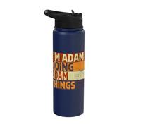 Retro I'm ADAM Doing ADAM Things Funny Birthday Joke Stainless Steel Insulated Water Bottle