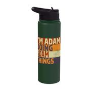 Retro I'm ADAM Doing ADAM Things Funny Birthday Joke Stainless Steel Insulated Water Bottle