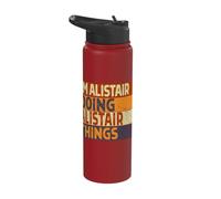 Retro I'm Alistair Doing Alistair Things Funny Birthday Joke Stainless Steel Insulated Water Bottle