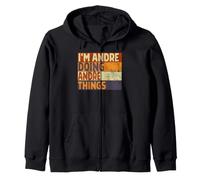 Retro I'm ANDRE Doing ANDRE Things Funny Birthday Joke Zip Hoodie