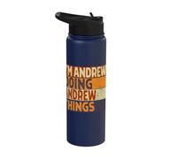 Retro I'm Andrew Doing Andrew Things Funny Birthday Joke Stainless Steel Insulated Water Bottle
