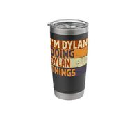 Retro I'm Dylan Doing Dylan Things Funny Birthday Joke Stainless Steel Insulated Tumbler