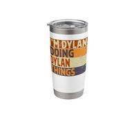 Retro I'm Dylan Doing Dylan Things Funny Birthday Joke Stainless Steel Insulated Tumbler