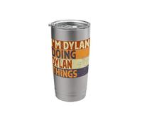 Retro I'm Dylan Doing Dylan Things Funny Birthday Joke Stainless Steel Insulated Tumbler