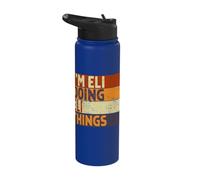 Retro I'm ELI Doing ELI Things Funny Birthday Joke Stainless Steel Insulated Water Bottle