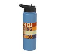 Retro I'm ELI Doing ELI Things Funny Birthday Joke Stainless Steel Insulated Water Bottle