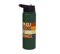 Retro I'm ELI Doing ELI Things Funny Birthday Joke Stainless Steel Insulated Water Bottle