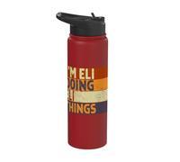 Retro I'm ELI Doing ELI Things Funny Birthday Joke Stainless Steel Insulated Water Bottle