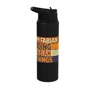 Retro I'm Fabian Doing Fabian Things Funny Birthday Joke Stainless Steel Insulated Water Bottle