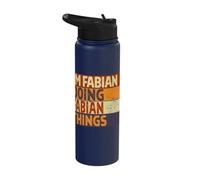 Retro I'm Fabian Doing Fabian Things Funny Birthday Joke Stainless Steel Insulated Water Bottle