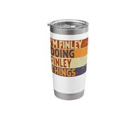 Retro I'm Finley Doing Finley Things Funny Birthday Joke Stainless Steel Insulated Tumbler