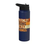 Retro I'm Finley Doing Finley Things Funny Birthday Joke Stainless Steel Insulated Water Bottle