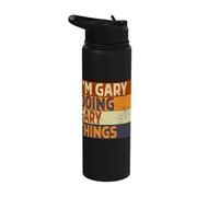 Retro I'm Gary Doing Gary Things Funny Birthday Joke Stainless Steel Insulated Water Bottle