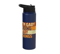 Retro I'm Gary Doing Gary Things Funny Birthday Joke Stainless Steel Insulated Water Bottle