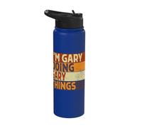Retro I'm Gary Doing Gary Things Funny Birthday Joke Stainless Steel Insulated Water Bottle