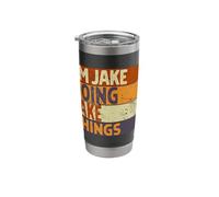 Retro I'm Jake Doing Jake Things Funny Birthday Joke Stainless Steel Insulated Tumbler