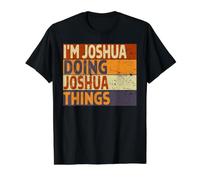 Retro I'm Joshua Doing Joshua Things Funny Birthday Joke Value Graphic T-Shirt, Men, Black, L