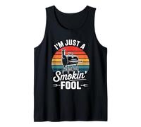 Retro I'm Just A Smokin' Fool Smoker BBQ Tank Top