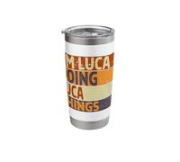 Retro I'm Luca Doing Luca Things Funny Birthday Joke Stainless Steel Insulated Tumbler
