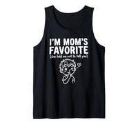 Retro I'm Mom's Favorite She Told Me Not to Tell You Mothers Tank Top
