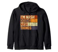 Retro I'm NASH Doing NASH Things Funny Birthday Joke Zip Hoodie