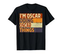 Retro I'm Oscar Doing Oscar Things Funny Birthday Joke Value Graphic T-Shirt, Men, Black, M