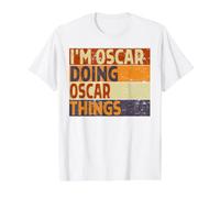 Retro I'm Oscar Doing Oscar Things Funny Birthday Joke Value Graphic T-Shirt, Men, White, S