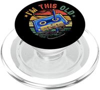 Retro I'm This Old Classic Music Vintage Cassette Tape PopSockets PopGrip for MagSafe