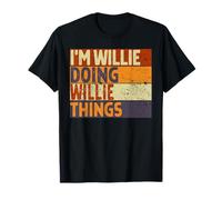 Retro I'm Willie Doing Willie Things Funny Birthday Joke T-Shirt