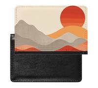 Retro Images Passport Holder with 3 Card Slots, Portable PU Leather Travel Wallet, Slim Protective Cover for Passport, ID, Credit Cards