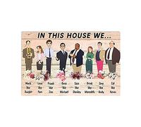 Retro in This House We Work Like Dwight Prank Jim Love Pam Sass Stanley The Office for Garage Yard Home Outdoor