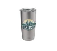 Retro Incheon Landscape Vintage Souvenir Stainless Steel Insulated Tumbler