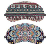 Retro Indian Style Bohemia Mandala Boho Pattern 2-Pack Light-Blocking Soft Breathable Eye Patch Sleeping Masks