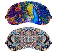 Retro Indian Style Bohemia Mandala Boho Pattern 2-Pack Light-Blocking Soft Breathable Sleep Mask Eye Patch Eye Cover