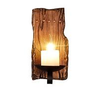 Retro Indoor Wall Lamp Wood Wall Light E27 Antique Industrial Wall Lamp Creative Candle Light Rustic Glass Shade Vintage Nostalgia Loft Deco Living Room Restaurant Bar Cafe Corridor Lamps,B