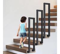Retro Industrial Black Hand Rail - 90cm Non-Slip Floor Mounted Support for Indoor/Outdoor Steps - Durable & Stylish Railing for Safety & Design