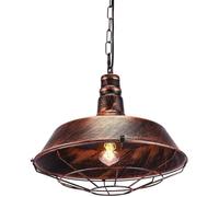 Retro Industrial Ceiling Light Antique Rust Metal Lampshade Vintage Pendant Lamp E27 Chandelier for Loft Kitchen Coffee Shop Hanging Lights Hot Pot Restaurant
