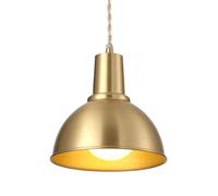 Retro Industrial Style chandelier,E27 Screw Ceiling Lighting Fixtures,Creative Personality Brass Single-head Hanging Lamp,Tea Room Bedroom Porch Decoration Pendant Light