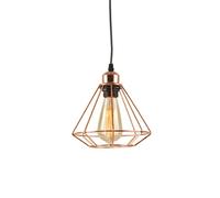 Retro Industrial Style Hanging Light, E27 Base Single-Head Chaner, Personality Diamond Type Wrought Iron Pendant Lamp, Ideal for Indoor Home Decoration and Ceiling Lighting