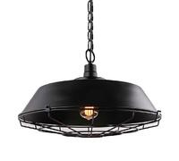 Retro Industrial Style Iron Chandelier, Creative Hollow Pendant Light Lampshade, E27 Light Source Single-Head Hanging Lamp, Porch and Corridor Decoration Light Fixtures
