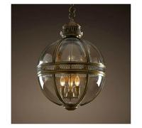 Retro Industrial Style Victorian Era Hotel Lobby Home Lighting Bedroom Restaurant Round Glass Ball Large Pendant Lights(Bronze,Medium)