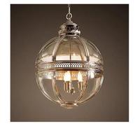 Retro Industrial Style Victorian Era Hotel Lobby Home Lighting Bedroom Restaurant Round Glass Ball Large Pendant Lights(Gold Leaf,Small)