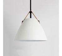 Retro Industrial Style Wrought Iron Chandelier, Colored Metal Lampshade Pendant Light, E27 Single Head Light,for Kitchen Island Dining Room Bedroom Hallway Bar Living Room (Color :, Size (White