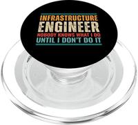 Retro Infrastructure Engineer Nobody Knows Funny Engineering PopSockets PopGrip for MagSafe