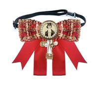Retro Inspired Alloy Band Brooch Vintage Bow Tie with Classic British Design for Winter Fashion Outfits Collar Pin, Strap, As described