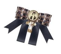 Retro Inspired Alloy Ribbon Brooch Vintage Bowtie With Classical British Design For Winter Fashion Outfits Autumn Winter Fashion Brooch